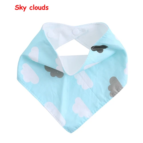 Sky clouds Слюнявчик для кормления для маленьких мальчиков и девочек; слюнявчик; треугольная бандана; Слюнявчики; D08C - Цвет: Sky clouds