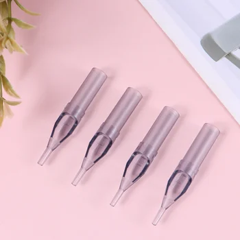 

4 Sets of 200Pcs Disposable Plastic Tattoo Nozzle Tips Tattoo Needle Tubes for Tattoo Needles (Transparent)