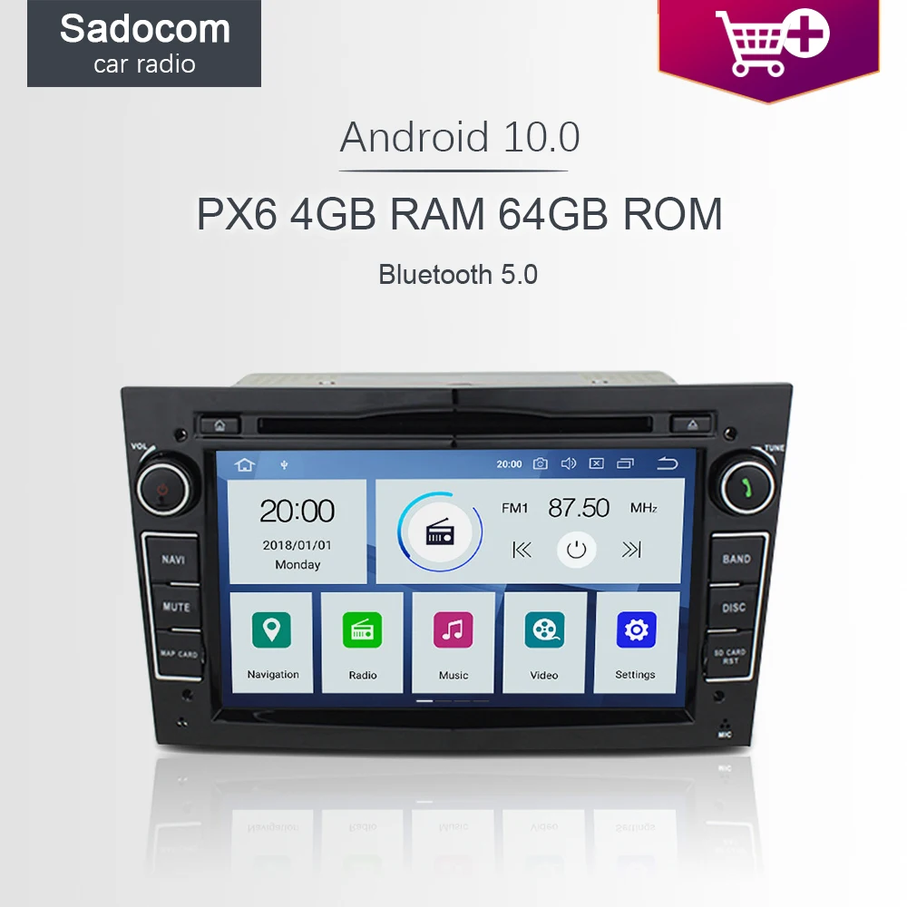 PX6 Android 10 0 6 ядер 4 Гб ОЗУ 64 ПЗУ автомобильный dvd плеер радио для Opel Zafira Vectra Antara Astra H G