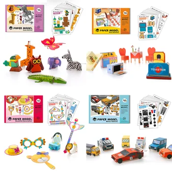 

Origami Folded Paper Model Toys Kit 3D Puzzle Handmade Toys for Kids Toddler Children Kindergarten DIY Crafts Supplies