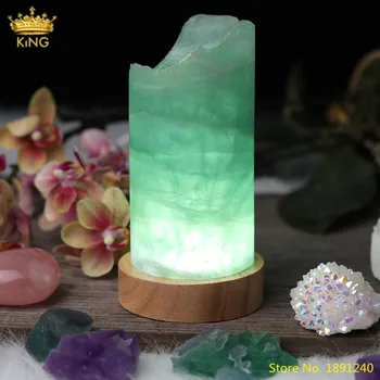

Natural Green Fluorite Stone Light Lamp Decor Jewelry,Couple Room Fluorite Lamp For Home Decor,Office Stones Table Lamp Jewelry