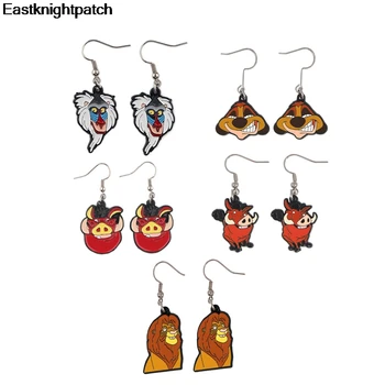 

20pairs/lot E1608 Cute Cartoon Lion Stud Earrings Fashion Animal Earring Women Jewelry Accessories Gifts