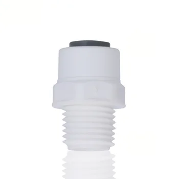 

1/4'' NPT Male Thread - 1/4'' OD Tube RO Water Filter Quick Connector Straight Tight Junction PE Pipe Fitting