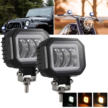 

2pcs 12-30V 3.5inch LED Work Light Back Up Lamp Spotlight DRL Waterproof For Car Truck Trailer Off-road Boat