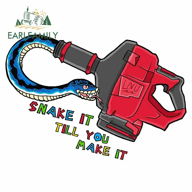 EARLFAMILY 13 см x 9 2 для змеи инструмент автомобильные наклейки на бампер интересная