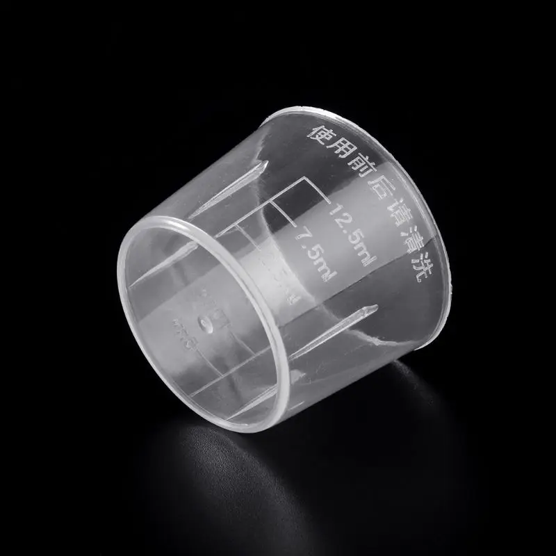 10Pcs 15ml Clear Plastic Measuring Cup Graduated Measure Beaker Measuring Medicine Cups For Lab plastic measuring cylinder
