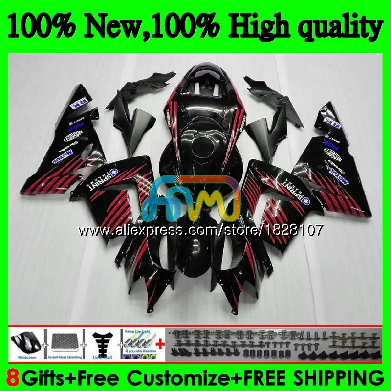 Корпус для KAWASAKI ZX 1000 CC ZX 10 сотрудников отдела исследований ZX-10R 04 05 15BS. 0 ZX1000CC 1000CC ZX 10R ZX10R 04 05 2004 2005 обтекатель комплект красный черный