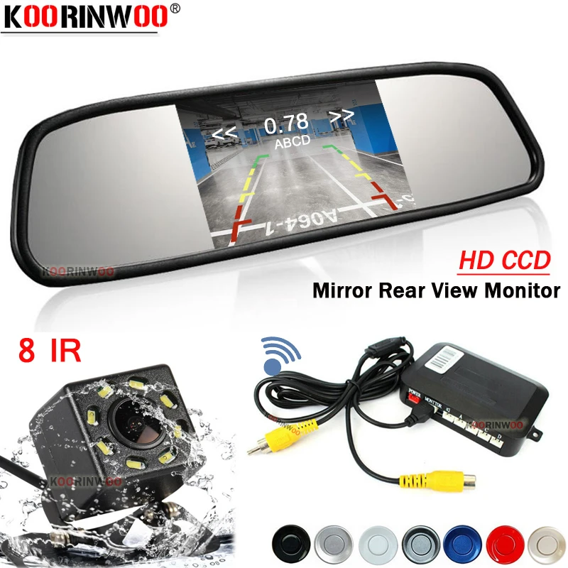 Koorinwoo Sensor de aparcamiento inalámbrico electromagnético para coche, distancia el espejo, cámara de maletero, Radar de visión trasera, nocturna, color negro|Sensores de aparcamiento| AliExpress