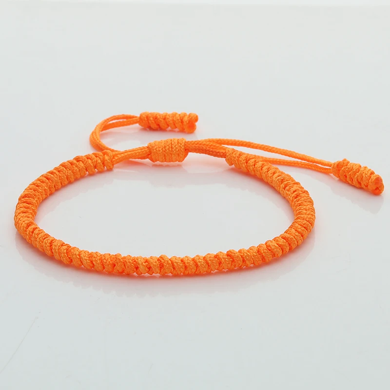 2 Braccialetti Buddisti Portafortuna In Corda Intrecciata - Regolabili Da 17 A 30 Cm, Amicizia E Amore