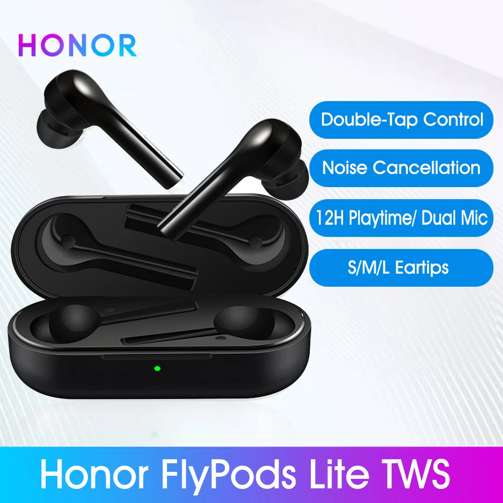 

Huawei Honor Flypods Lite Wireless Headphones Bluetooth Earphone TWS Headphone Waterproof IP54 Tap control with Charging Box