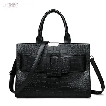 

Casual Tote Bags For Women Leather Handbags Classic Simple Female Crocodile pattern Shoulder Bag Designer Fashion Ladies Handbag