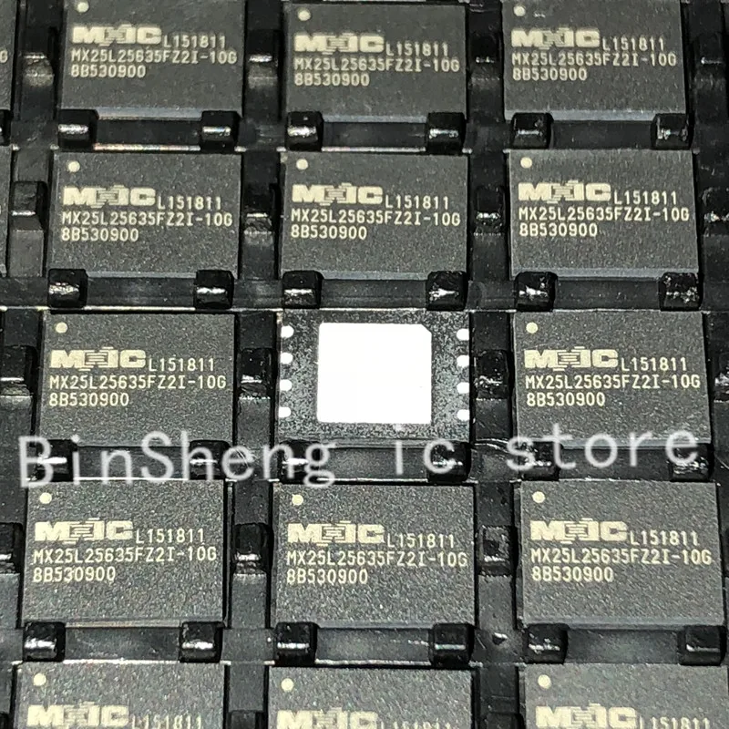 

5pcs/lot MX25L25635FZ2I-10G Wson-8 flash PROM 3V memory FLASH-NOR-256Mb-SPI-104MHz-8-WSON（8x6）New original
