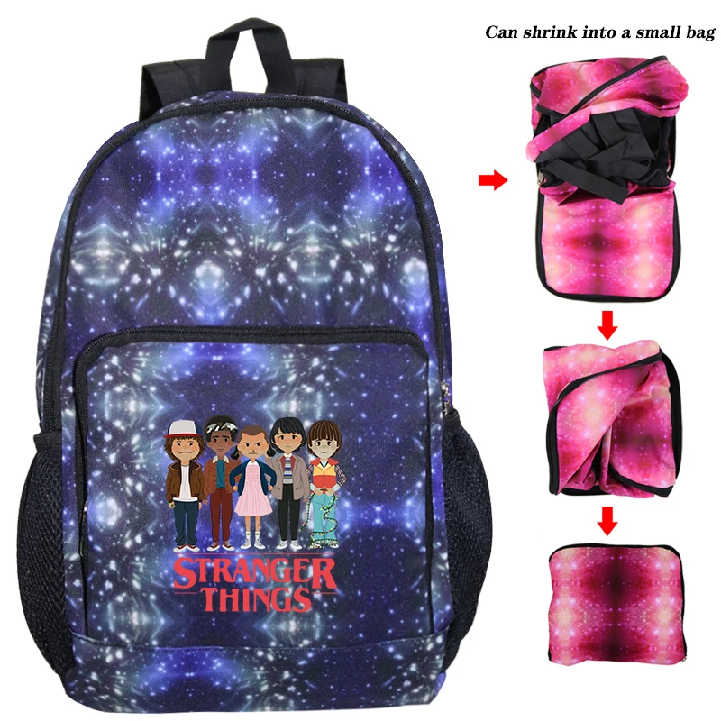 Plecak Mochila Stranger Things 3 Рюкзаки Sac A Dos Складные рюкзаки для школы подростков девочек женские дорожные сумки для ноутбука 8-10 - Цвет: C4