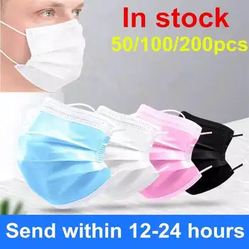 

Medical Mask Disposable Face Mouth Mask Non-woven Filter Anti Medical Disposable Mask 3-Layers Protective Adult Blue Mask