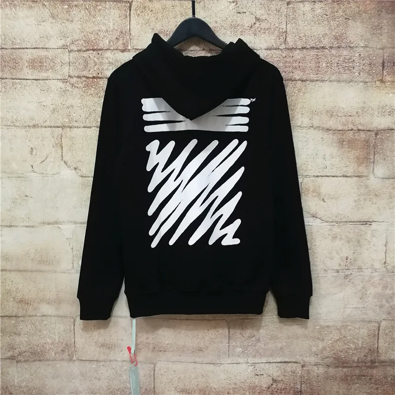 OFF-WHITE OW FWRD ECG пара с капюшоном простой модный мужской свитер