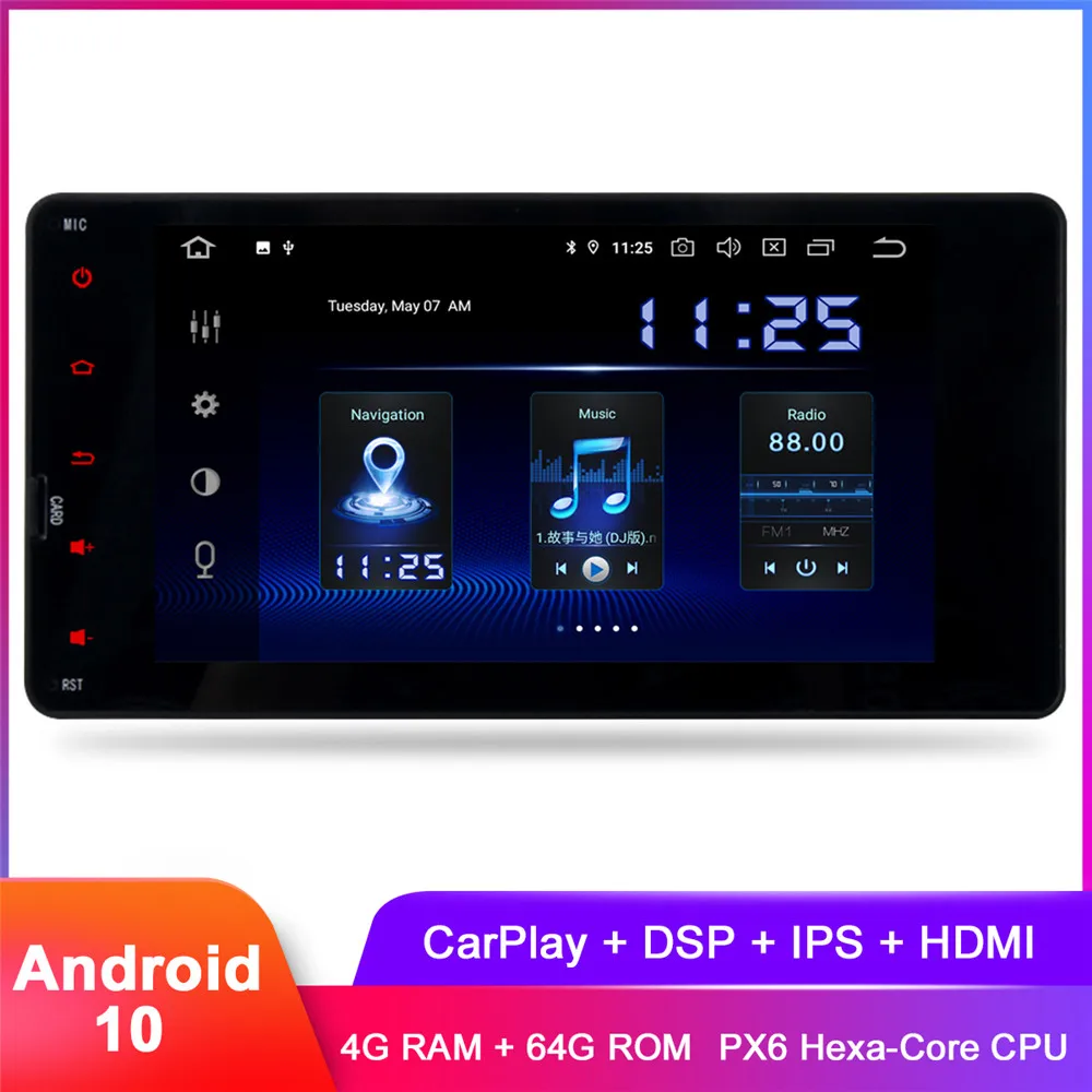 Dasaita 7 &quotIPS Android 10 автомобильный стерео GPS для Outlander Lancer ASX Pajero Triton In Dash 2 Din Авто Радио