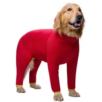 

Pet Big Dog Post Operative Protection Long Sleeves Bodysuit Jumpsuit Home Wear Pajamas, E Collar Alternative, Skin Disease