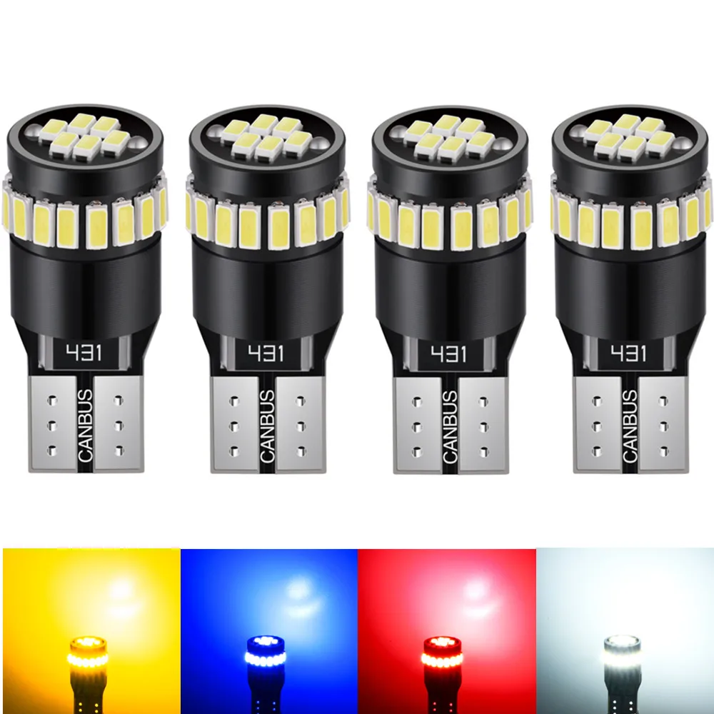 

4x t10 led canbus 24leds 3014smd Parking Light Back Up light Bulb for kia soul/rio/sportage 2011 accessoires voiture led t10 w5w