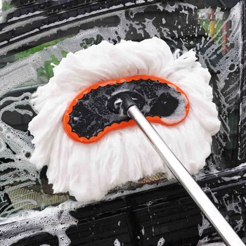 

Car Adjustable Telescopic Cleaning Wiping Soft Milk Silk Mop Wash Brush Tool