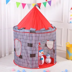 Tente de jeu Portable pliable Tipi Prince, 105x135cm, maison de jeu pour enfants garçons, cubes, cadeaux, jouet d'extérieur 