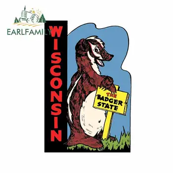 

EARLFAMILY 13cm x 8.8cm for Wisconsin Workman Decal Windows Bumper Trunk Bumper Car Stickers Scratch-Proof Anime Car Assessoires
