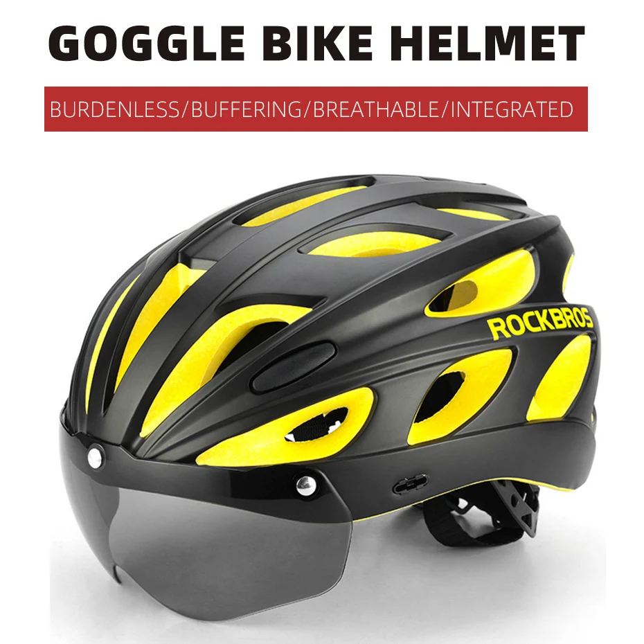 ROCKBROS, велосипедный шлем, магнитные очки, велосипедный шлем для мужчин и женщин, велосипедные шлемы с уф солнцезащитным козырьком, защита от солнца, MTB