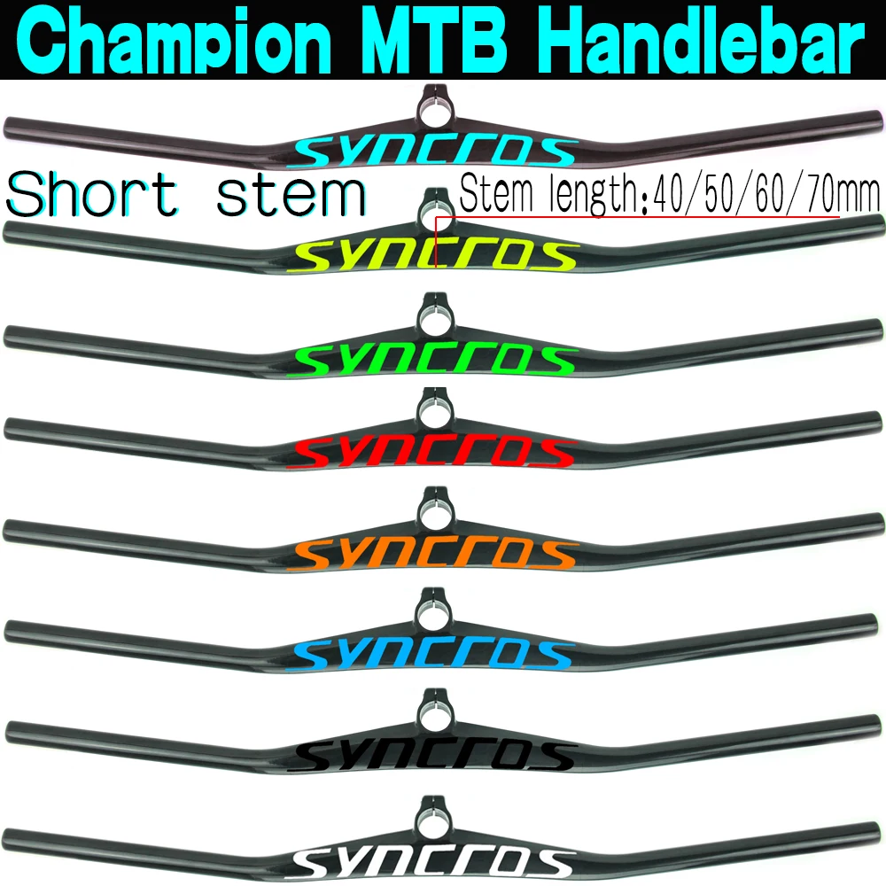 Велосипедный руль syn UD Custom Champion с коротким стержнем 6 градусов цельноформенный