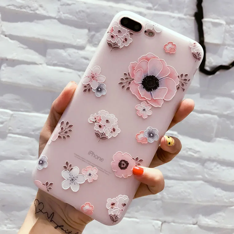 Чехол для телефона чехол для iPhone 5 5S SE 6, 7, 8 Plus, X, XS, XR Max, роза, цветы, листья, силиконовый защитный мягкий чехол, чехол - Цвет: Small Peach Blossom