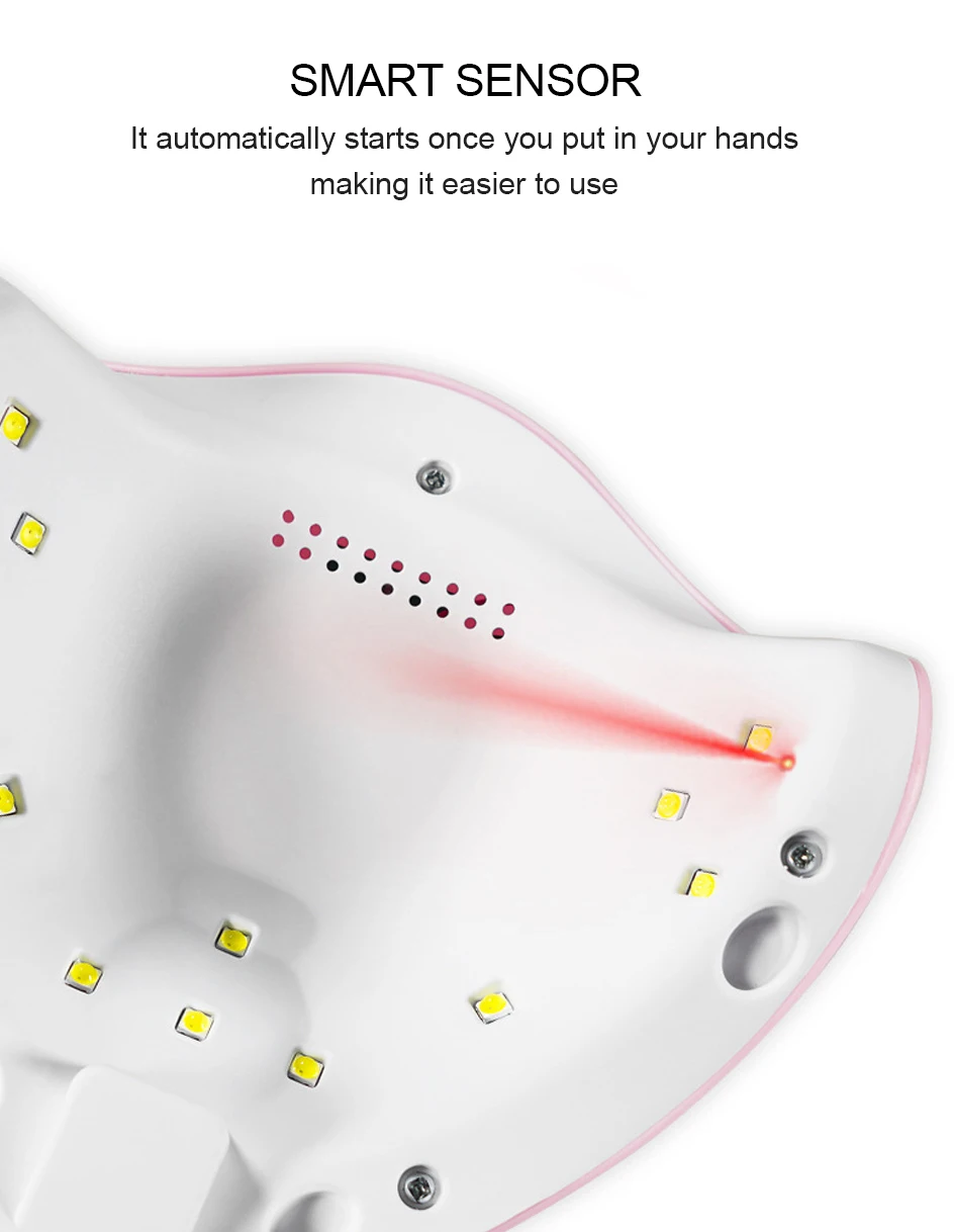 Conduziu a Lâmpada Secador de Manicure uv do Unha Clou Beaute Lâmpada Unha Polonês Cura Ferramentas Instrumento Sensor Automático 30 - 60 99s Secagem 12w Gel 5 unha polonês cura ferramentas instrumento sensor automático 30 60 99s secagem lâmpada