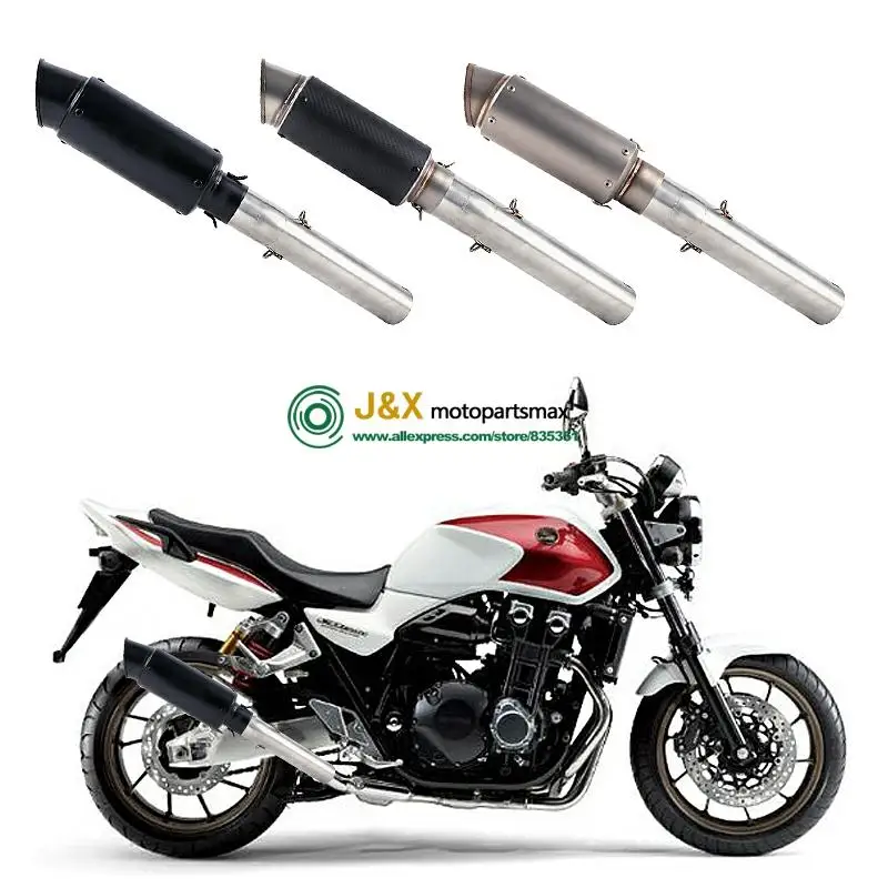 Мотоцикл полный системы глушитель Escape дБ убийца слипоны для Honda CB1300 CB 1300 среднего контакта трубы 2003 до 2013