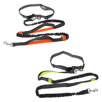 

Retractable Hands Free Dog Leash For Running Large Dogs Double Elastic Leash LX9C