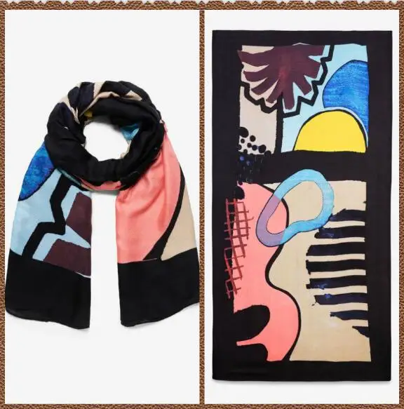 Многоцветный испанский DEG шарф шаль пляжное полотенце в подарок(2 - Цвет: 114