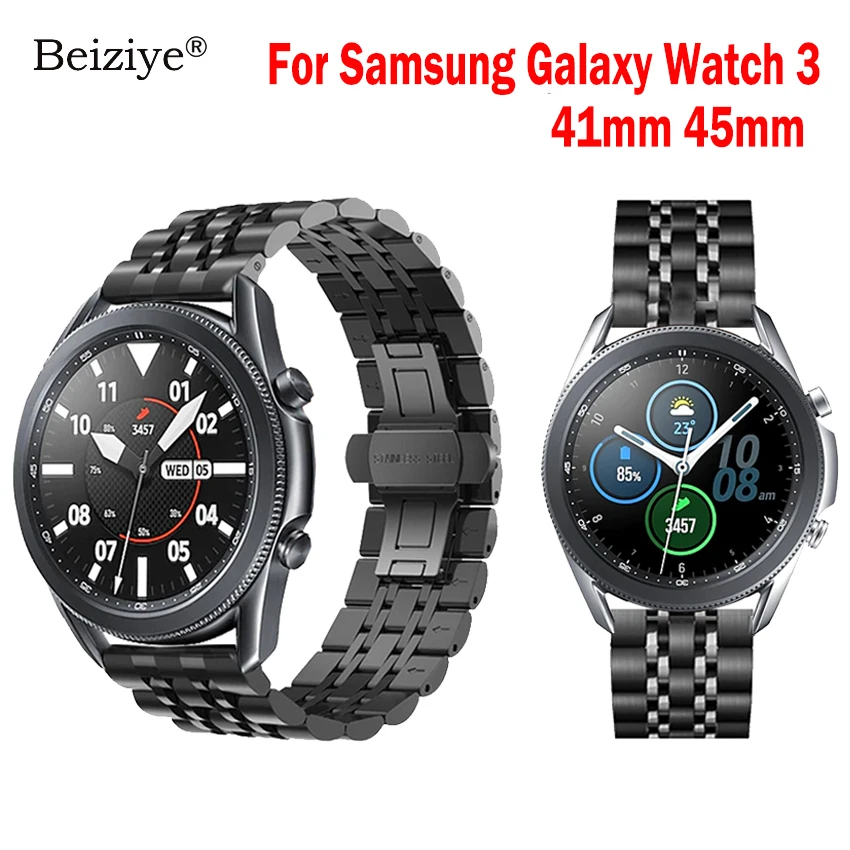 Ремешок из нержавеющей стали для Samsung Galaxy Watch 3 металлический сменный Браслет 41 мм