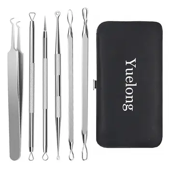 

6PCS Professional Pimple Popper Tool Kit Pimple Extractor Tool Lancets for Facial,White Head Remover Tools for Risk Free