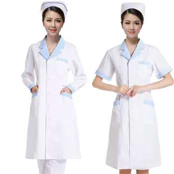

Doctor's work clothes long-sleeved white coat beauty work clothes nurse clothes experimental clothes students thickening
