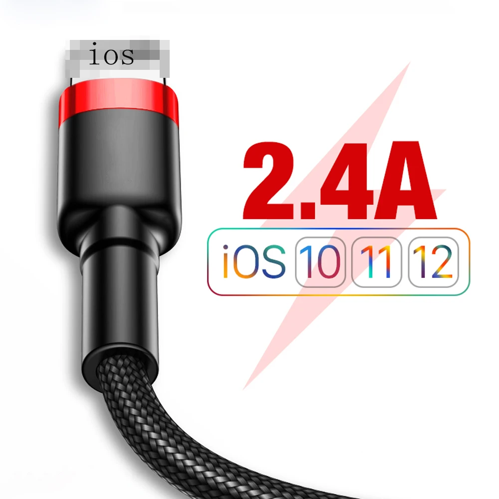 USB кабель для IPhone 11 XS Max XR X 8 7 6 6s Plus 5 5S SE IPad Mini быстрое зарядное устройство передачи