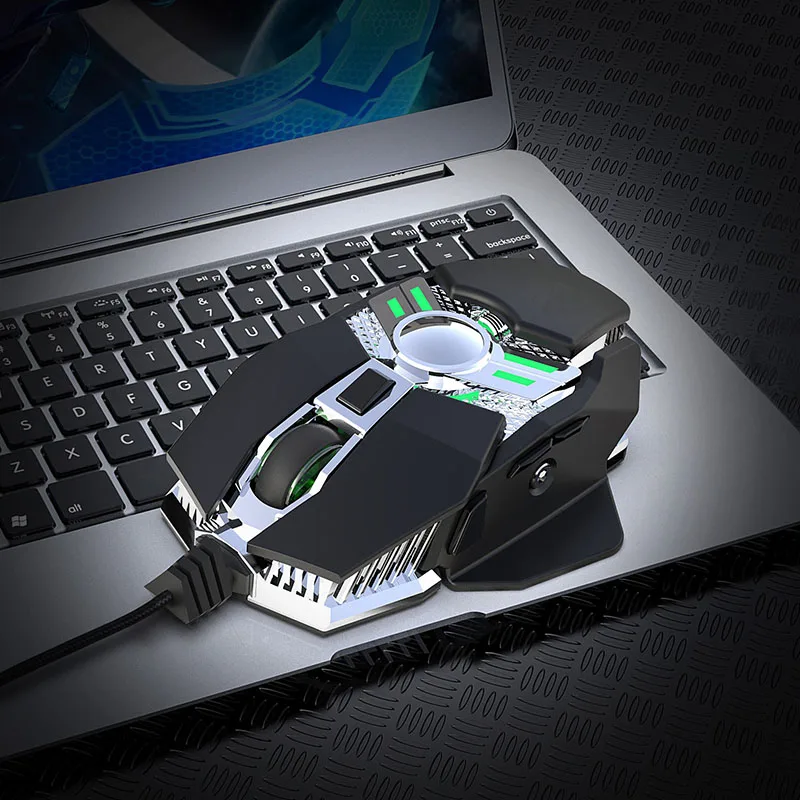 Проводная игровая мышь 6400 dpi 7Key программируемая геймерская мышь с подсветкой для ноутбука IJS998