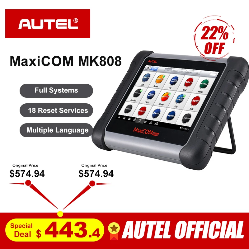 Autel MaxiCOM MK808 OBDII Автомобильный сканер IMMO EPB SAS BMS TPMS DPF сервис диагностический инструмент MD802 вся система+ MaxiCheck Pro