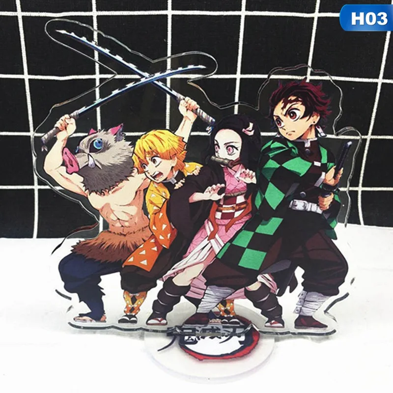 3 Японское аниме Demon Slayer: Kimetsu No Yaiba Kamado Tanjirou Kamado Nezuko фигурка на акриловой подставке канцелярские принадлежности подарок - Цвет: 3