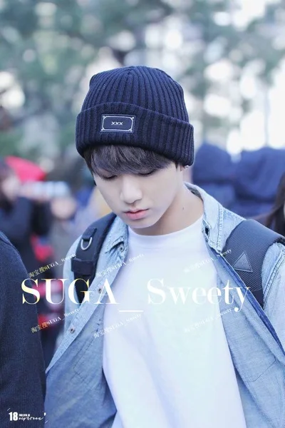 Модная Kpop SUGA вязаная шапка s шапка с вышивкой высшего качества эластичная Осенняя зимняя черная шапочка - Цвет: Черный