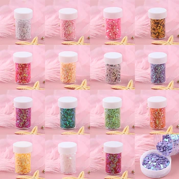 

12 bottles 3D Mirror Nail Art Mermaid Glitter Hexagon Sequins Flakes Sparkling Pigment