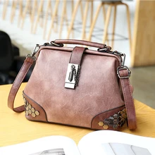  Fashion Leather Women's Shoulder Bags Women Casual Wild Retro Lock Embroidery Designer Handbag Solid Color Female Messenger Bags 