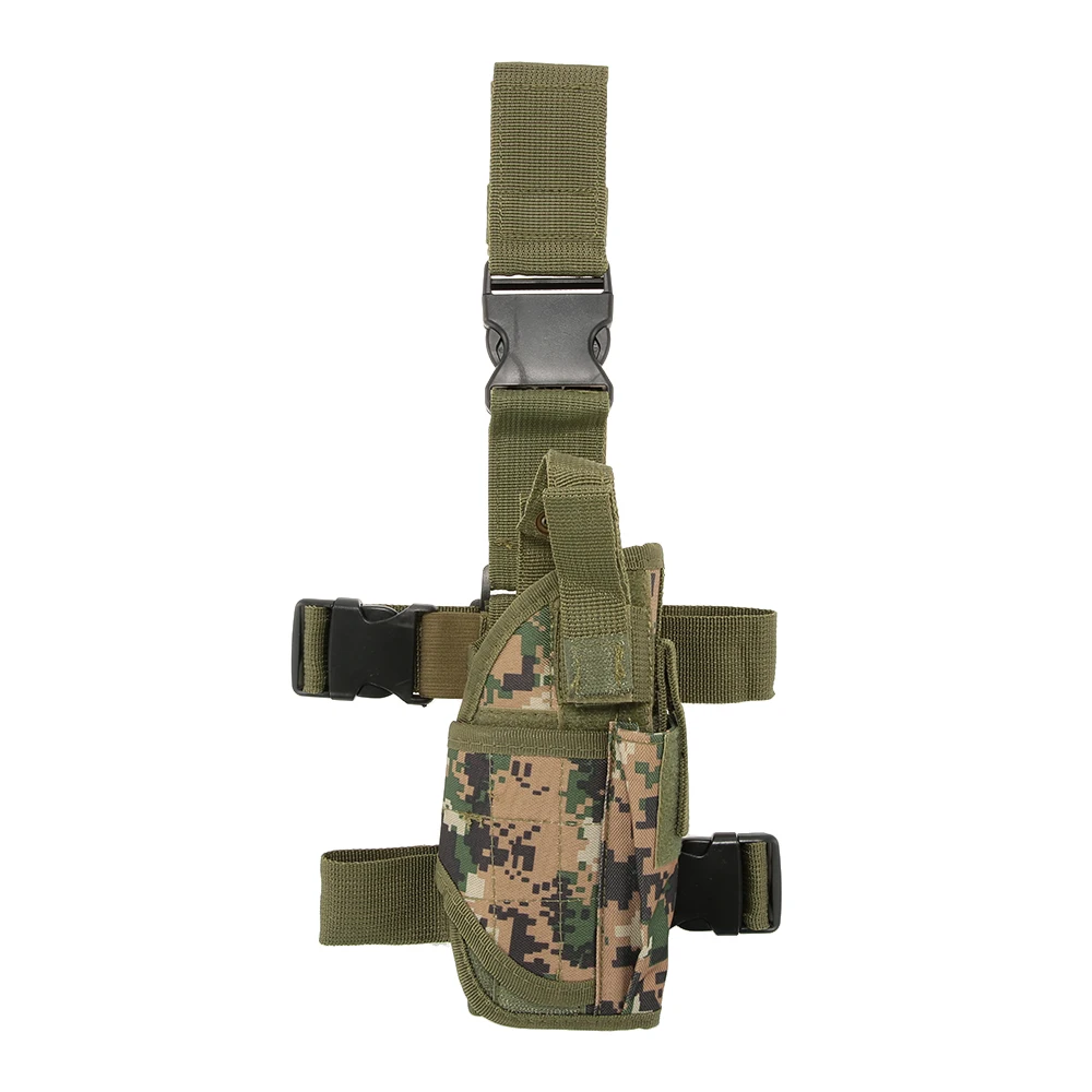 Outdoor Hunting Bags Hunting Holsters Shooting Gear Holster Thigh Leg Gear Holster Pouch Wrap-around with Coil Lanyard