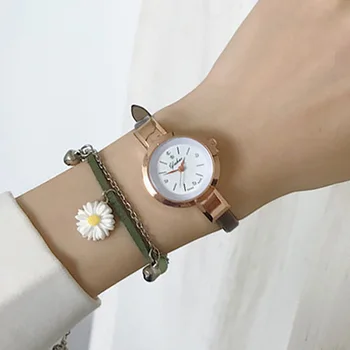 

Simple Minimalism Women Watches Rose Gold Narrow Small Style Elegant Lady Quartz Wristwatch Fashion Casual Business Female Clock