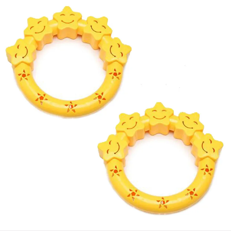 Star yellow Гантели погремушки гимнастика/танец/игра Обучающие игрушки детский сад гантели детские игрушки 8 цветов на выбор - Цвет: Star yellow