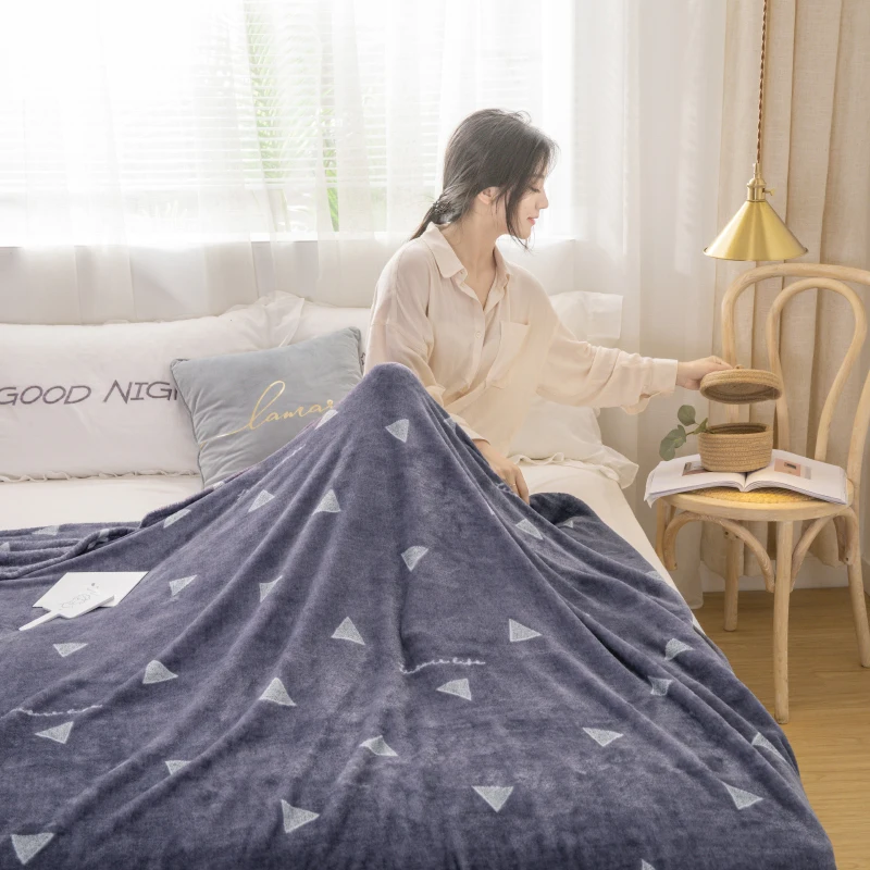 LREA плед Мода треугольная сетка домашний текстиль коралловый флис мягкое теплое одеяло зимний диван или кровать путешествия пледы Покрывало