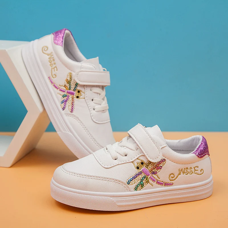 

Fashionable breathable hot girl flat board leisure sports shoes for girls brand kids Children Soft Non-slip Casual Toddler shoes