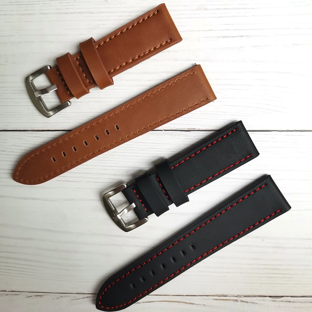 

Кожаный ремешок для часов GTR 47 мм, браслет для Xiaomi Huami Amazfit PACE/Stratos 3 2 2S, Samsung Gear S3 Correa