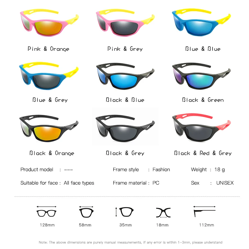 LongKeeper Sport Sunglasses Kids Polarized Children Sun glasses Girl Boy Outdoor Eyeglasses Flexible Spectacles UV400 Okulary