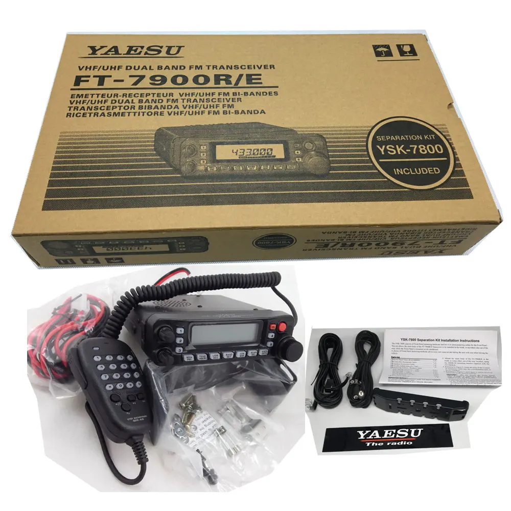 YAESU-transceptor FM de doble banda de alta potencia, FT-7900R/E, 50W, 2 metros, 70cm, Radio Amateur móvil